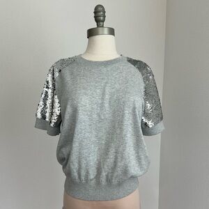 DKNY knit and sequin top - M